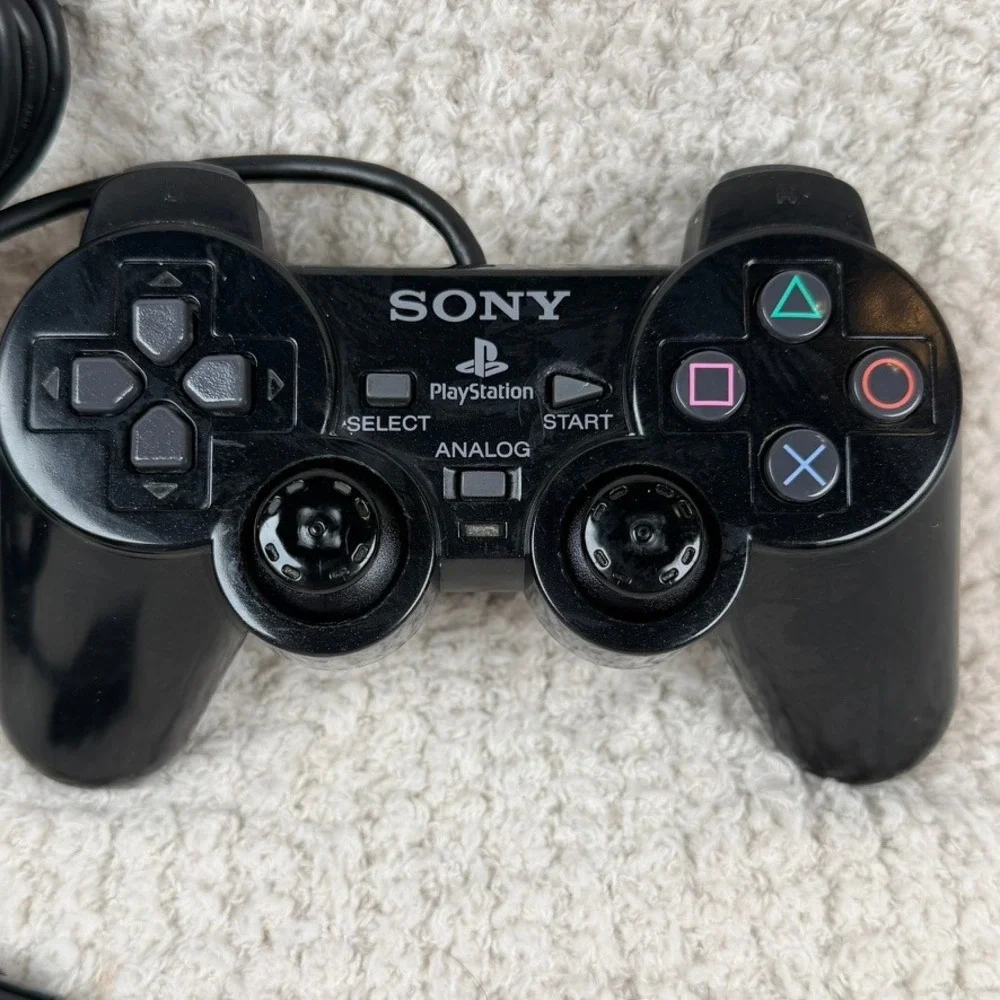 Sony PlayStation 2 DualShock 2 Wired Controller Black SCPH-10010 PS2 Analog